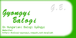 gyongyi balogi business card
